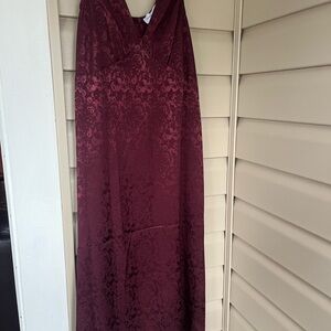 Emma & Michele Burgundy Maxi Dress